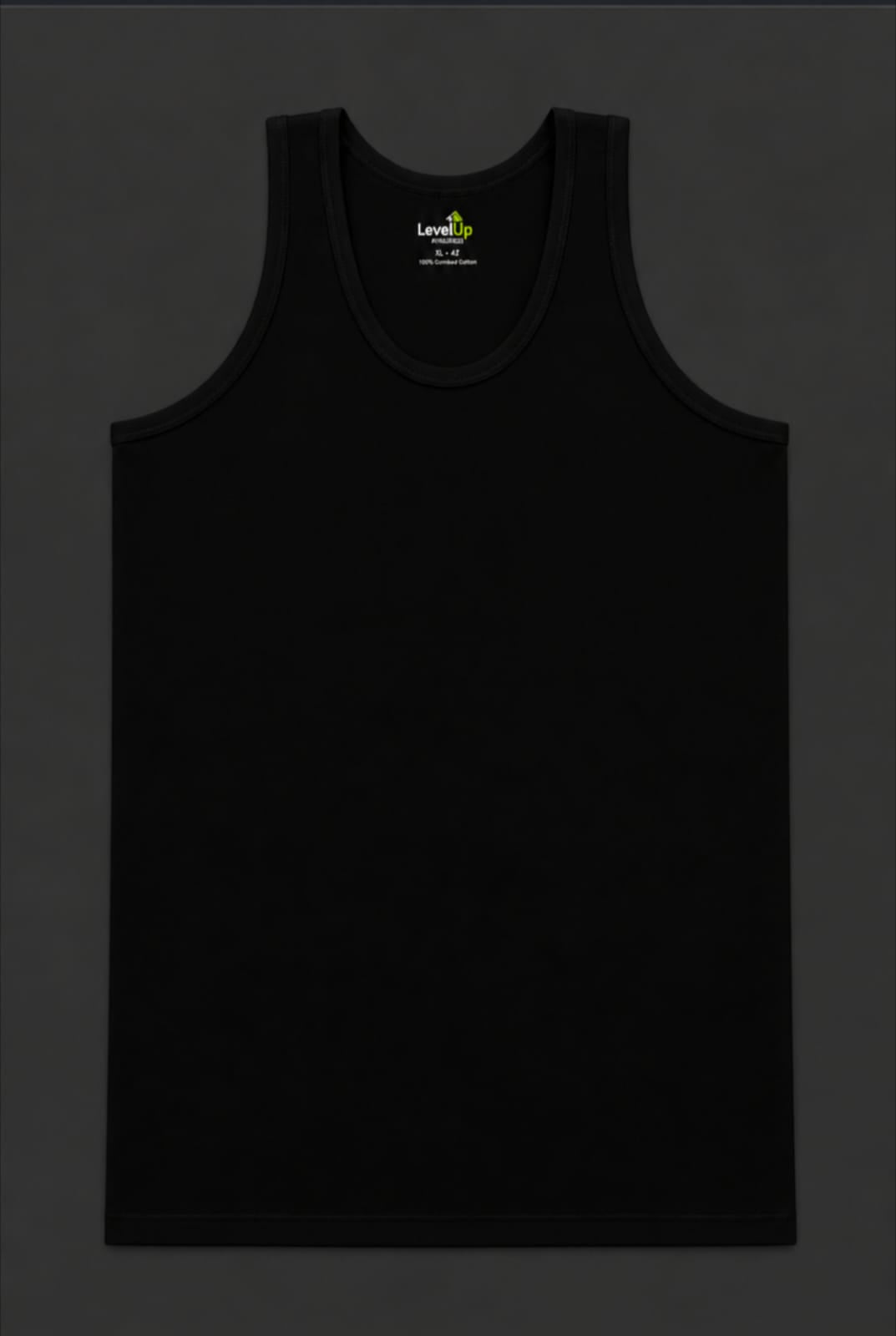 Level Up Black sleeve Less Vest - Pack Of 3