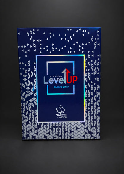 Level Up White Half Sleeve Vest - Pack Of 3