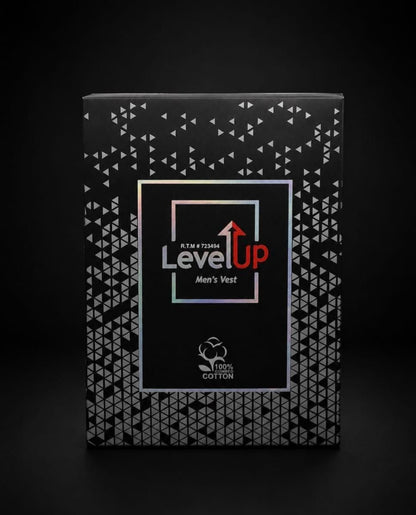 Level Up White Sleeveless Vest - Pack Of 6
